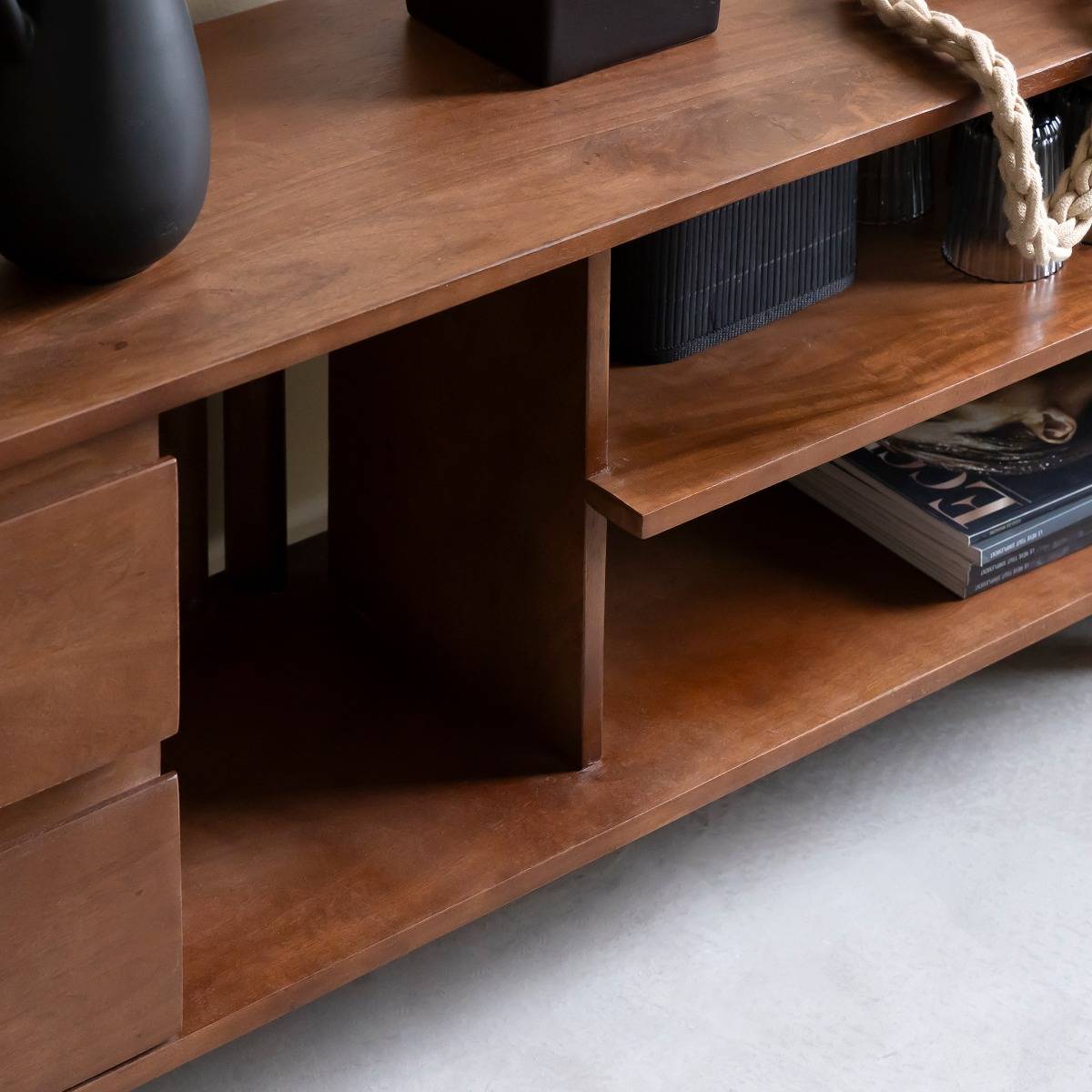 Meuble TV en bois de manguier Nelson
