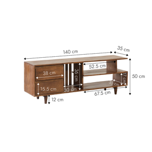 Meuble TV en bois de manguier Nelson