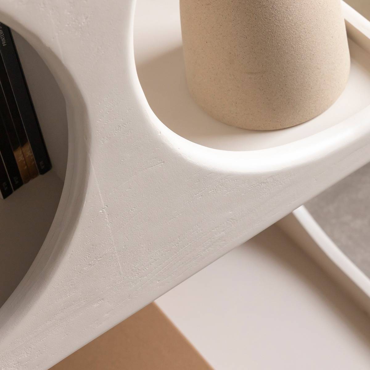 Bibliothèque en bois blanc peint Niklas