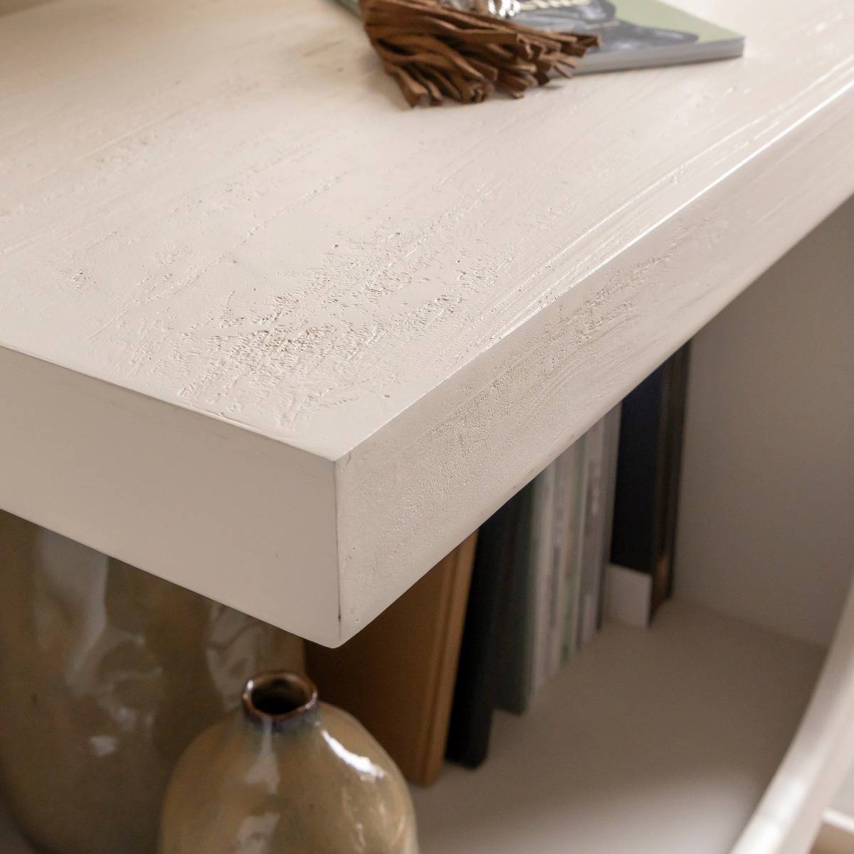 Bibliothèque en bois blanc peint Niklas