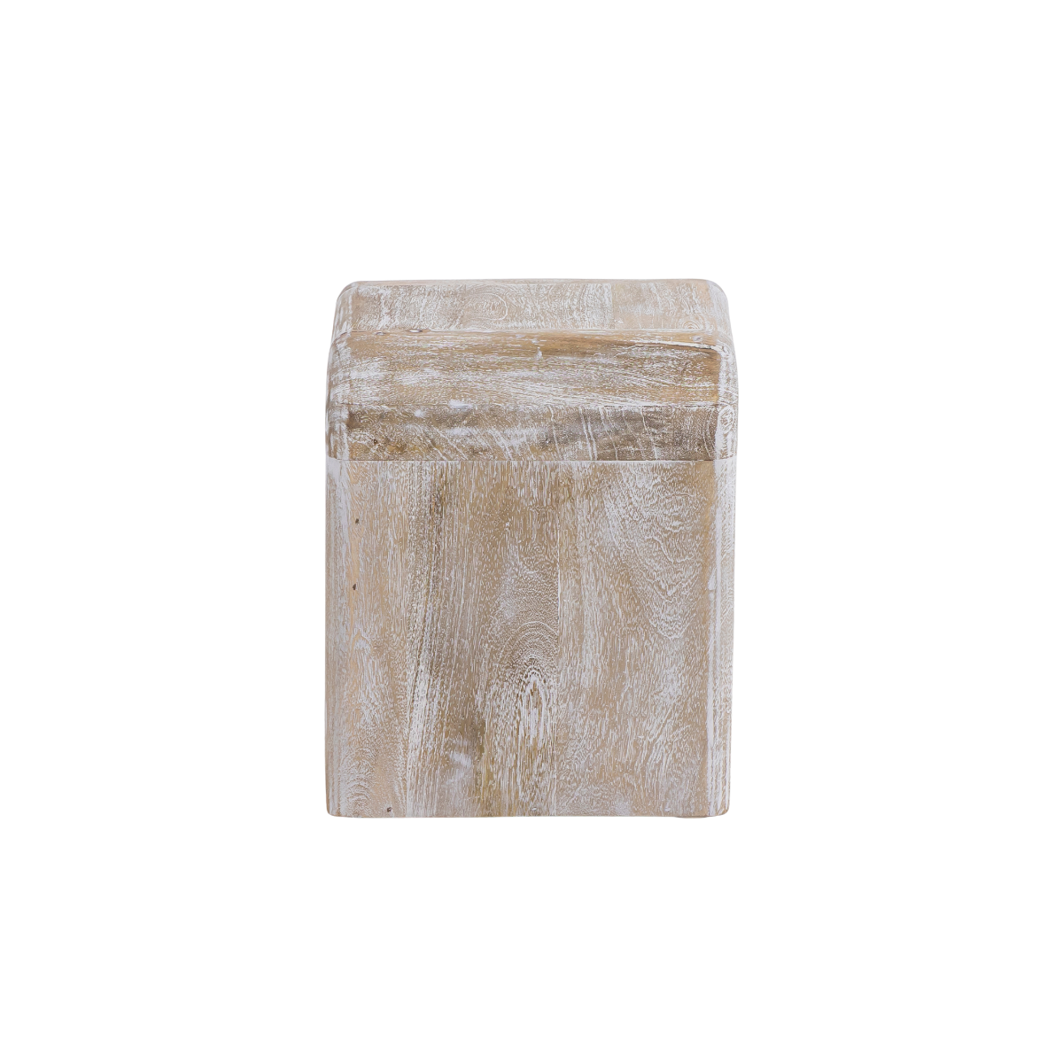 Table de chevet blanchie en bois de manguier Gilda