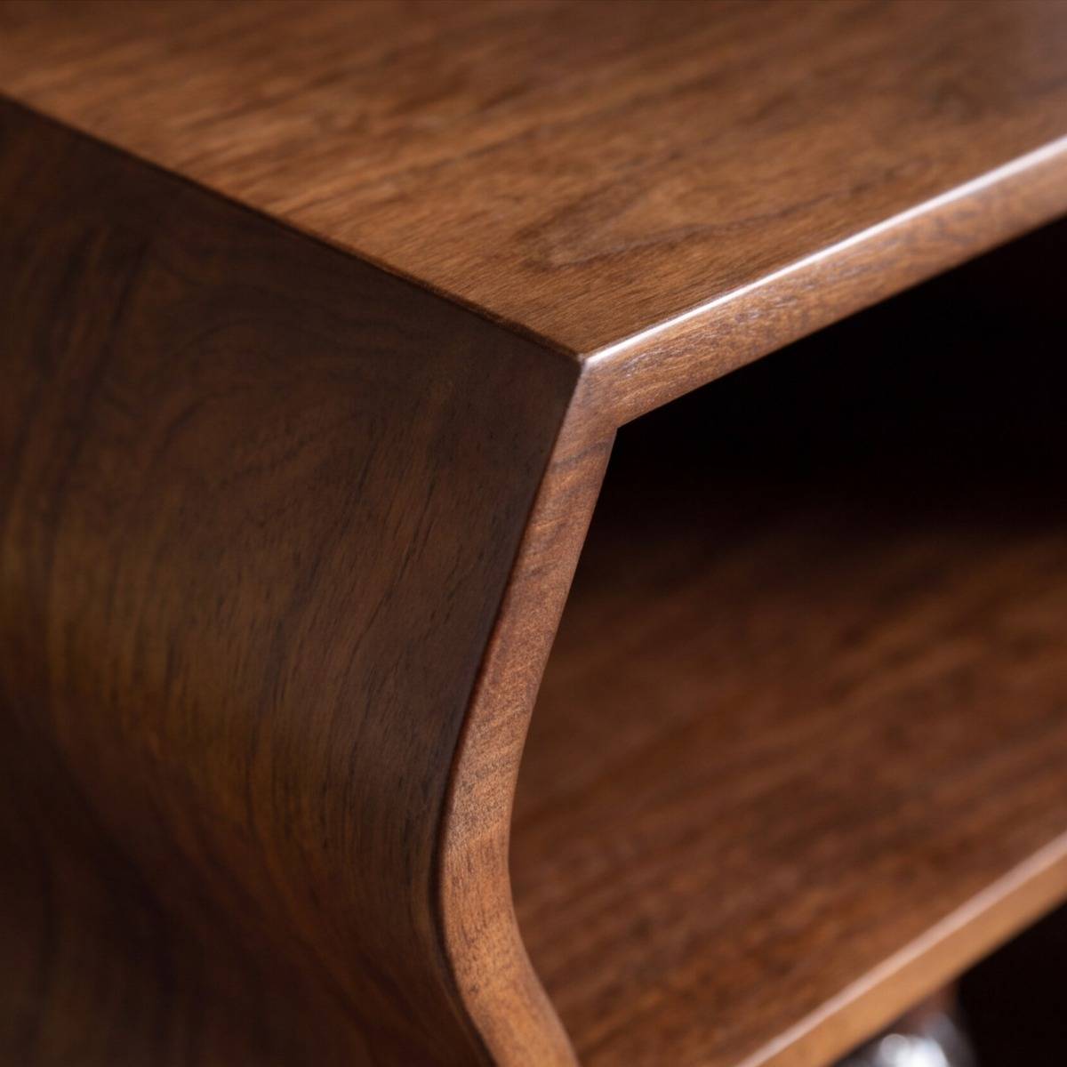 Table de chevet en bois de manguier vagues Maora
