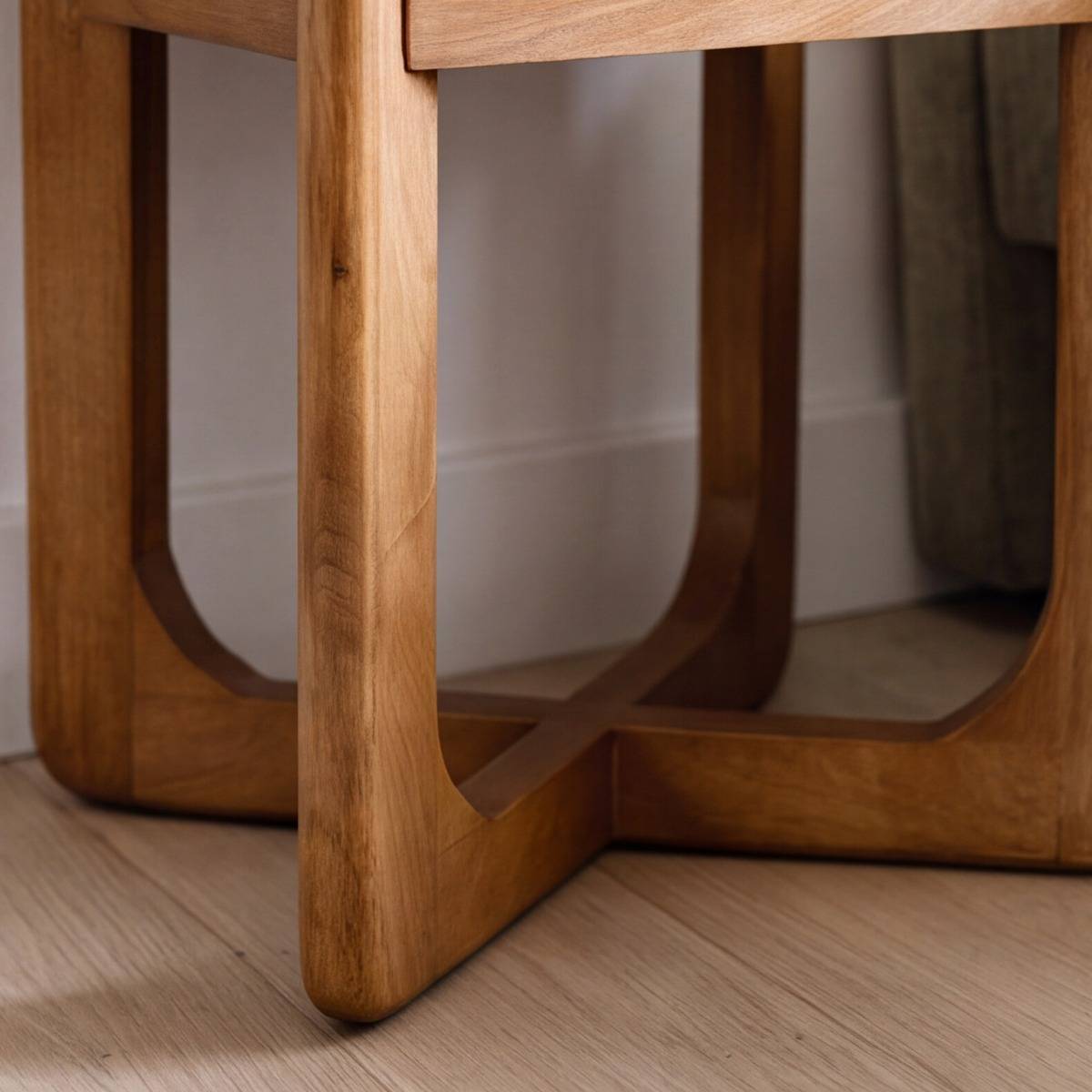 Table de chevet avec tiroir en bois de manguier Zoran