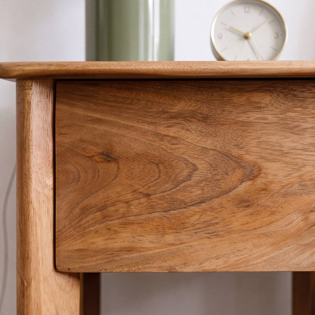 Table de chevet avec tiroir en bois de manguier Zoran