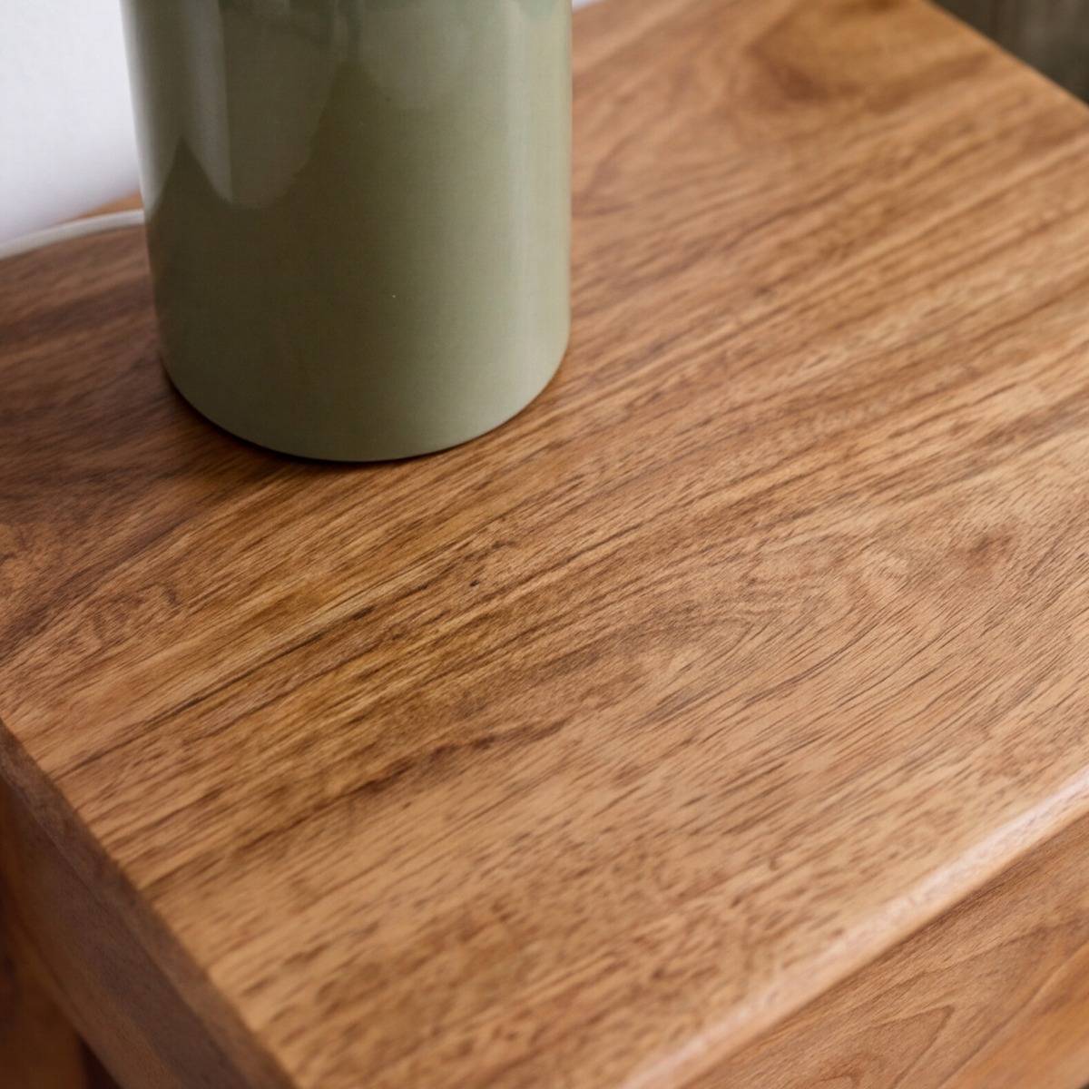 Table de chevet avec tiroir en bois de manguier Zoran
