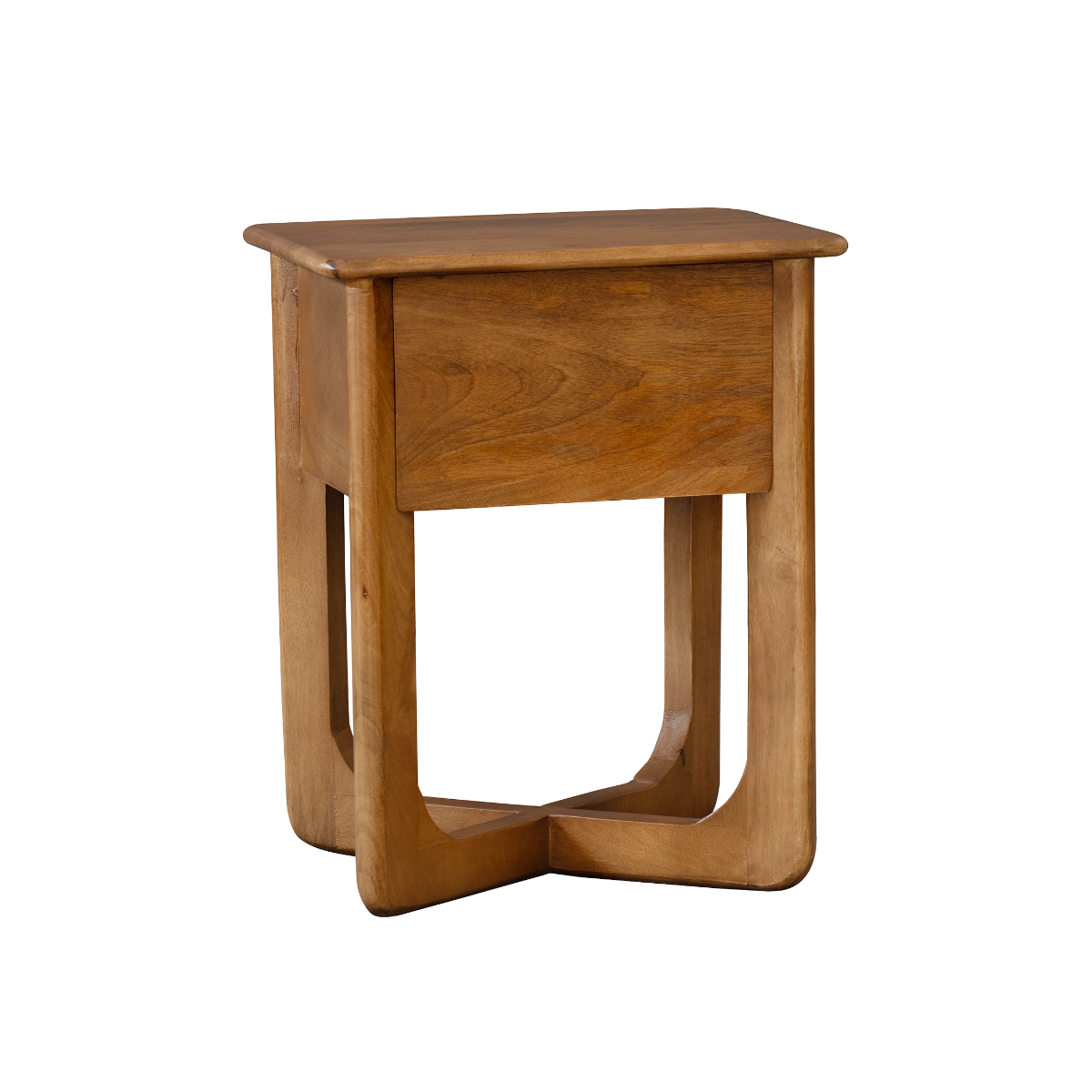 Table de chevet avec tiroir en bois de manguier Zoran