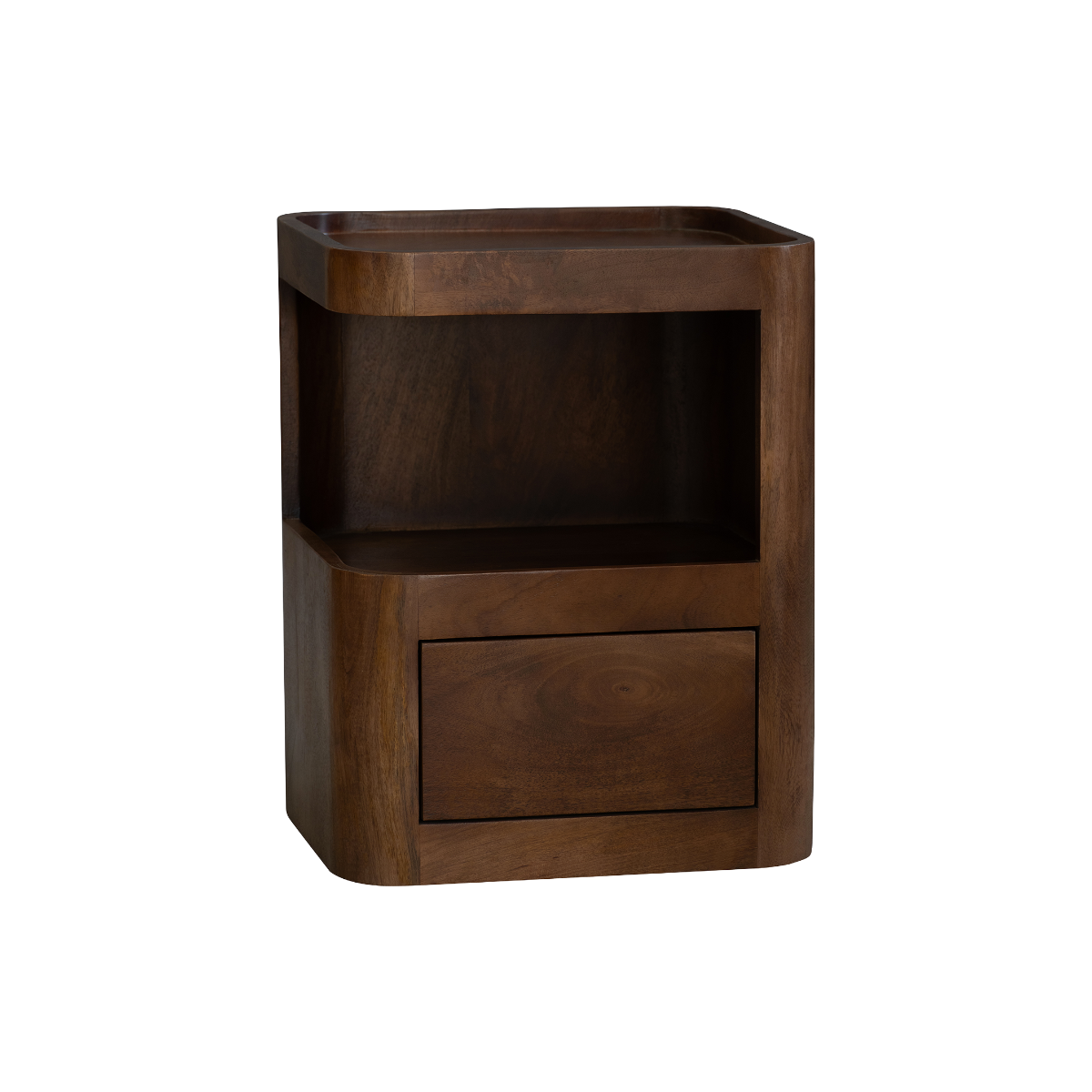 Table de chevet niche droite et gauche en bois de manguier Maora