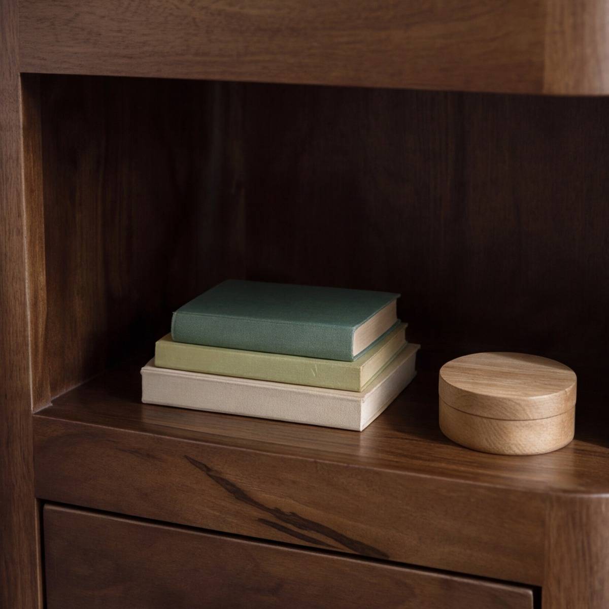 Table de chevet niche droite et gauche en bois de manguier Maora