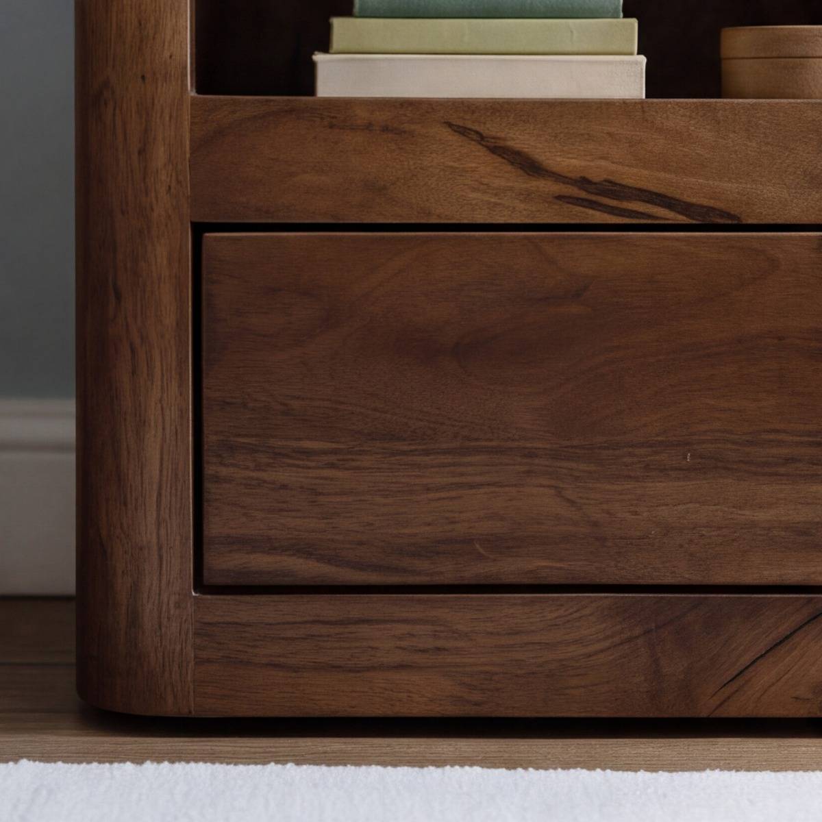 Table de chevet niche droite en bois de manguier Maora