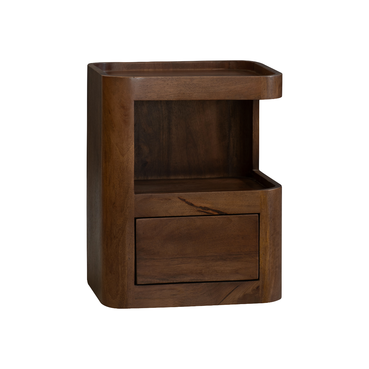 Table de chevet niche droite en bois de manguier Maora