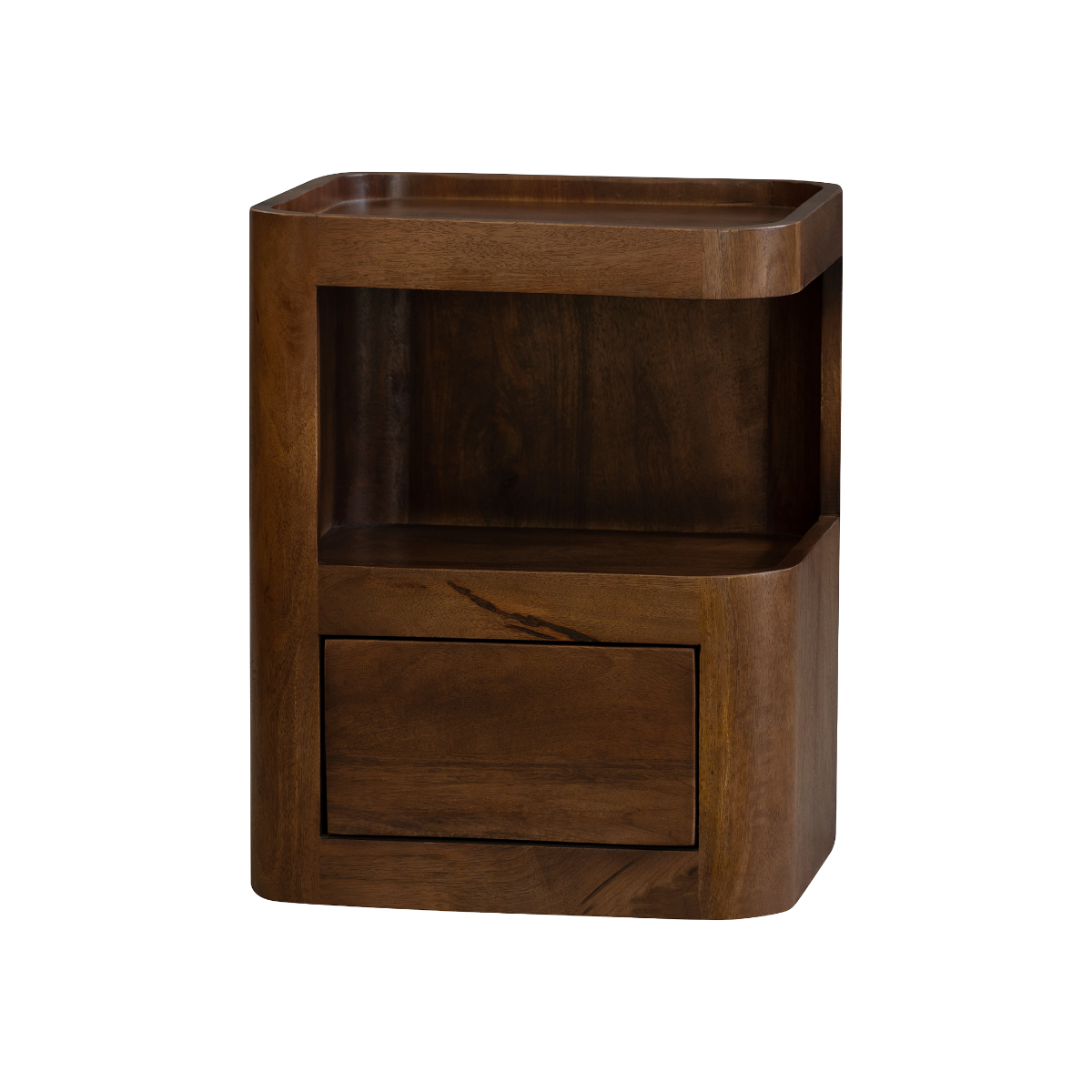 Table de chevet niche droite et gauche en bois de manguier Maora