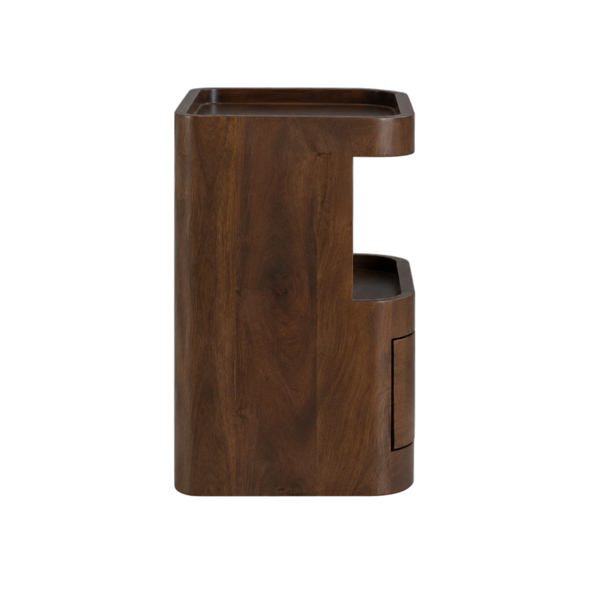 Table de chevet niche droite et gauche en bois de manguier Maora