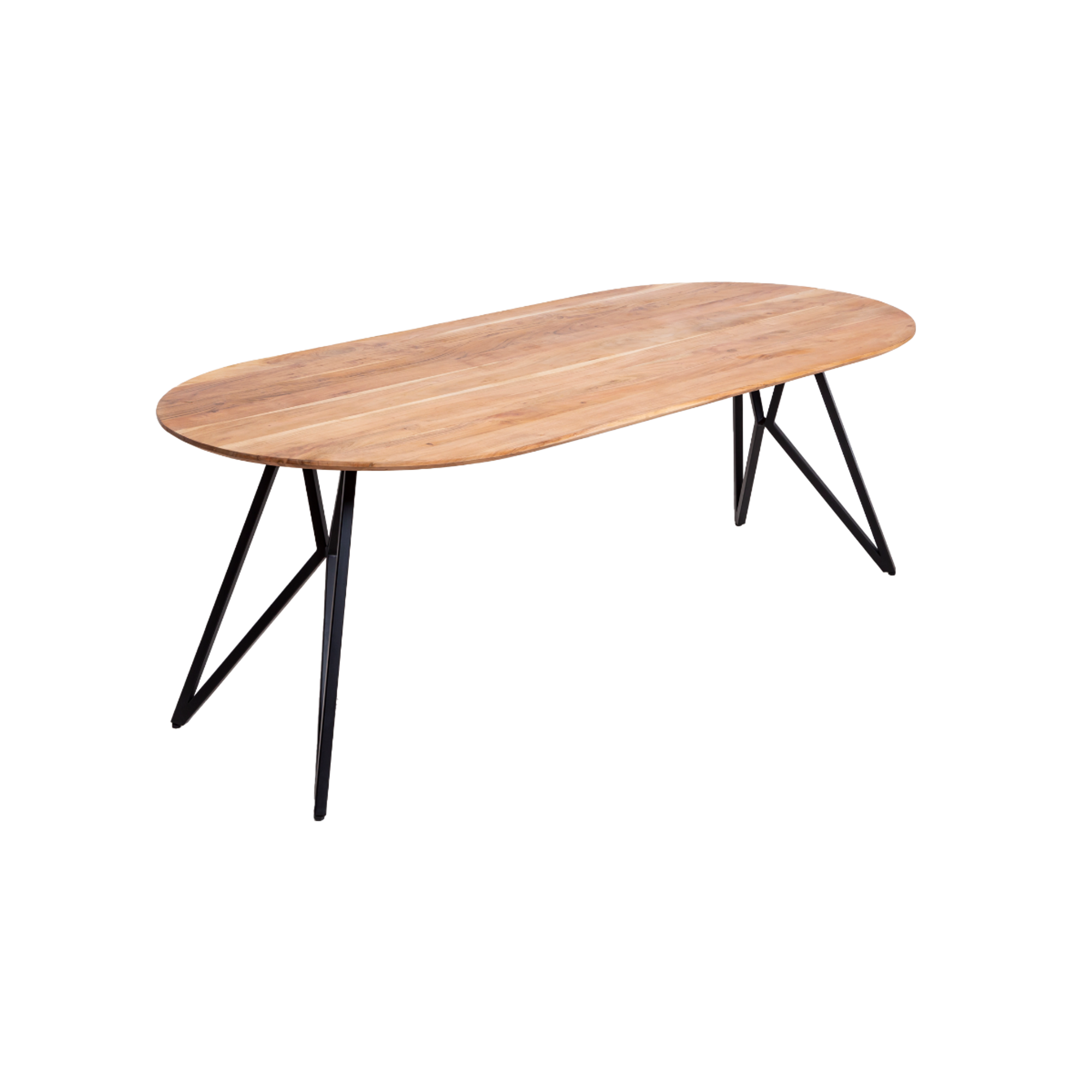 Table à manger ovale en bois d'acacia Ivan