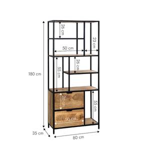 Etagère en bois de manguier et métal Maxence