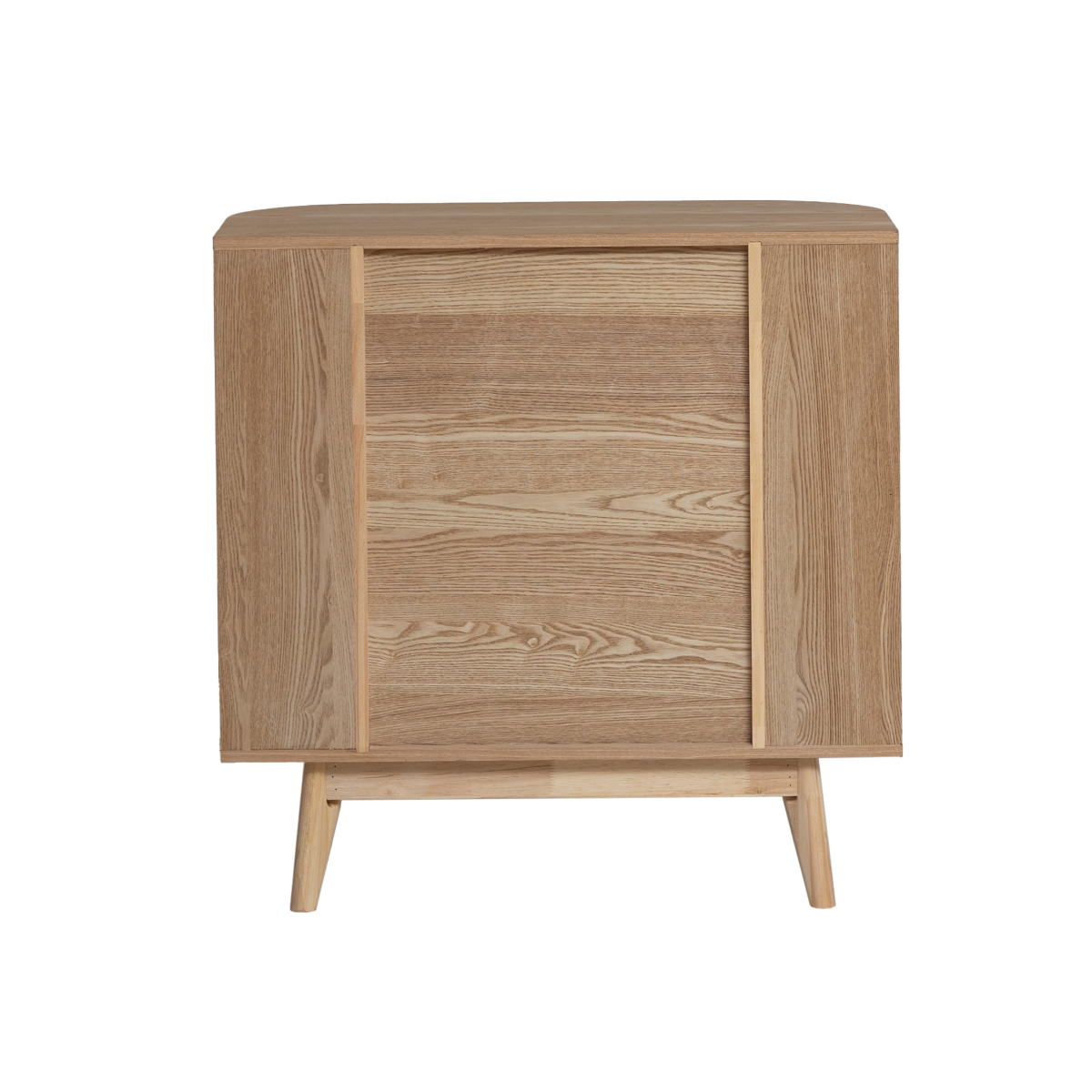 Petite commode en bois de pin et cannage Guido