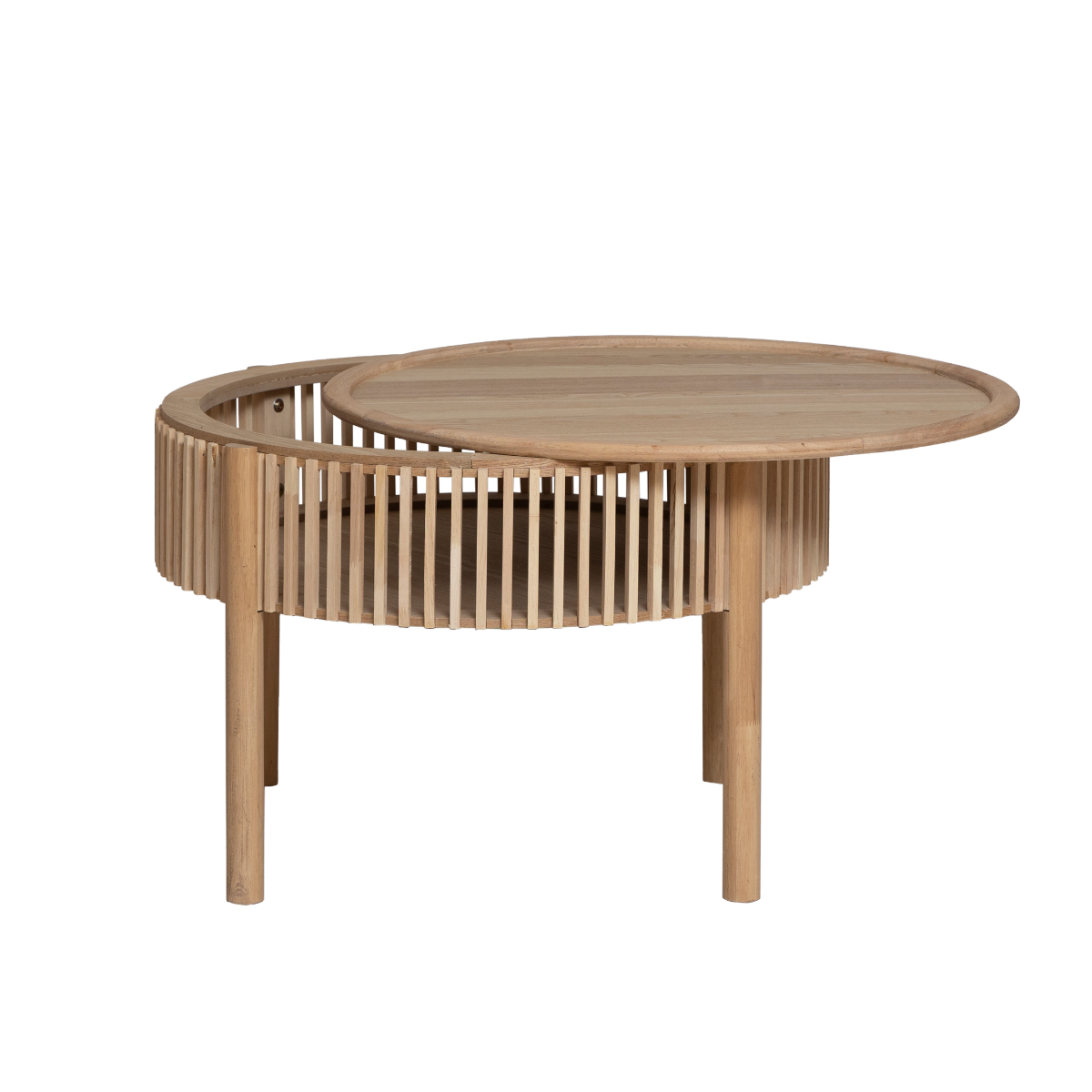 Table basse ronde  en bois de pin Vénus