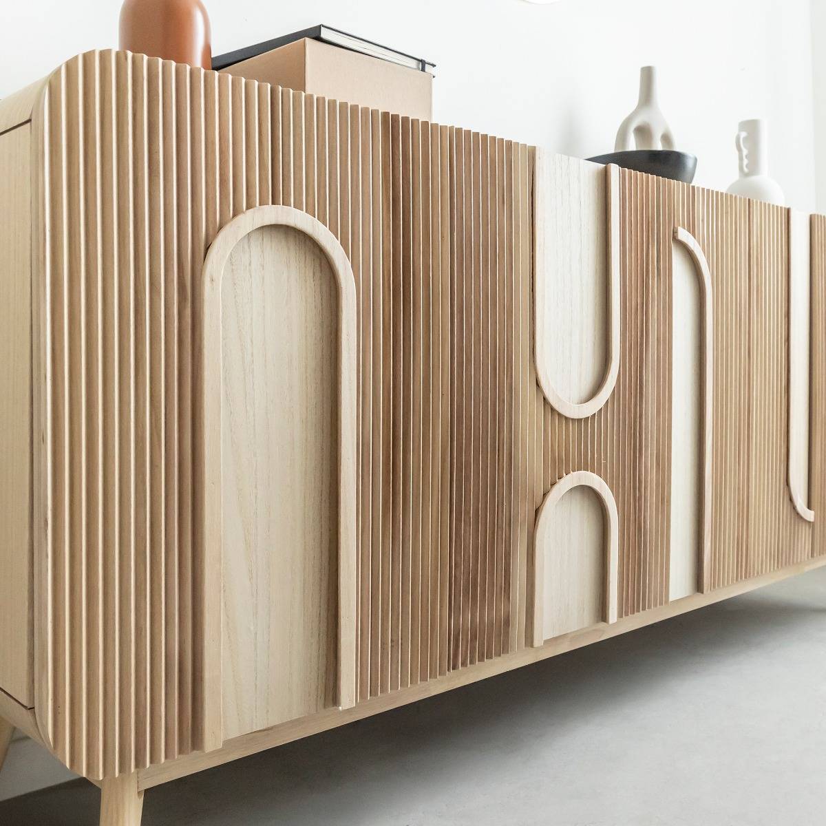 Buffet en bois de paulownia Nilo