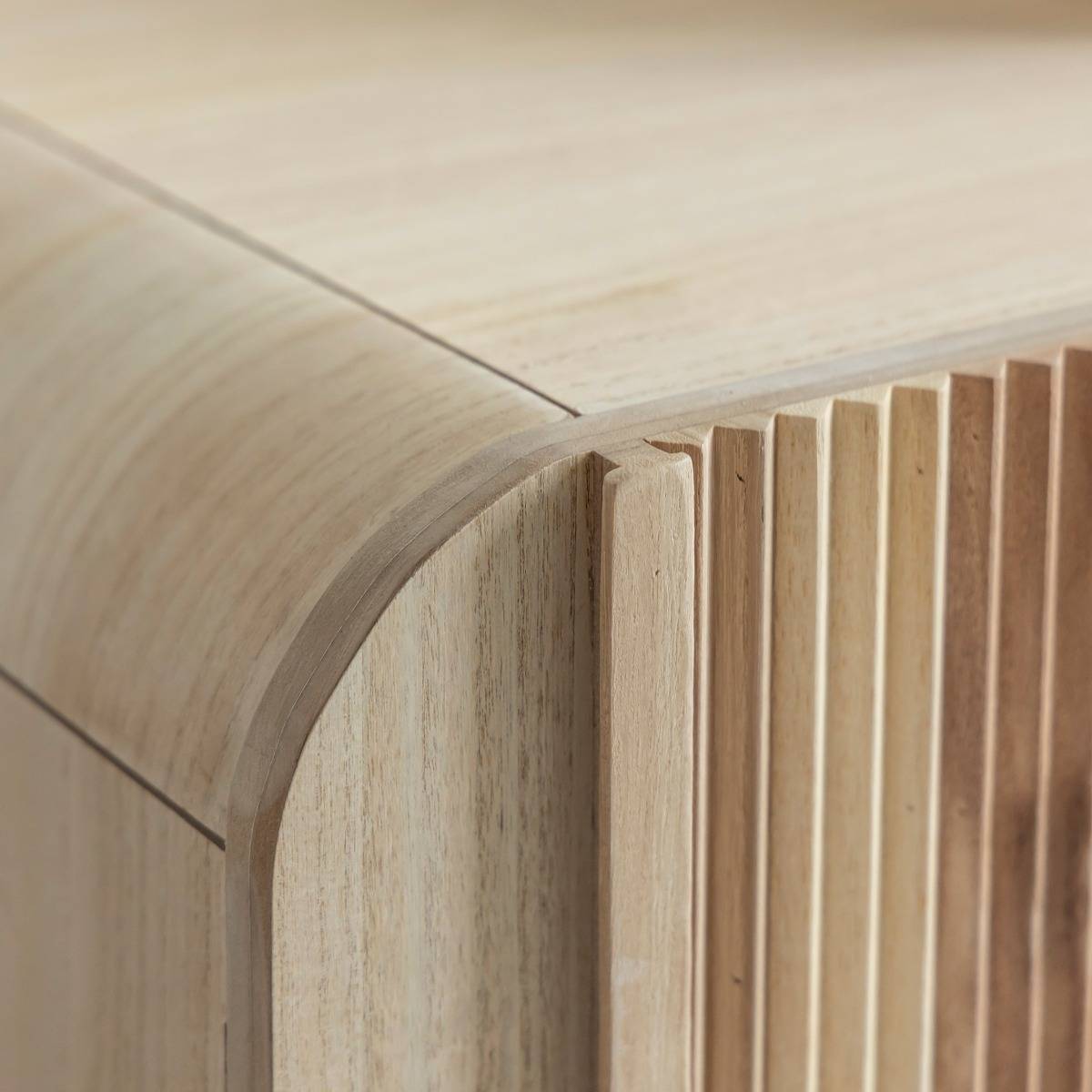 Meuble TV en bois de paulownia Nilo