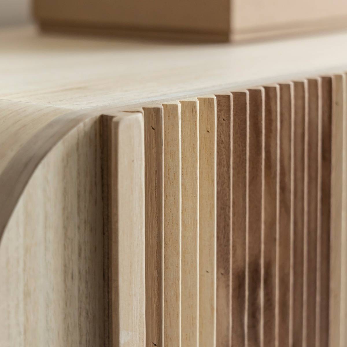 Meuble TV en bois de paulownia Nilo