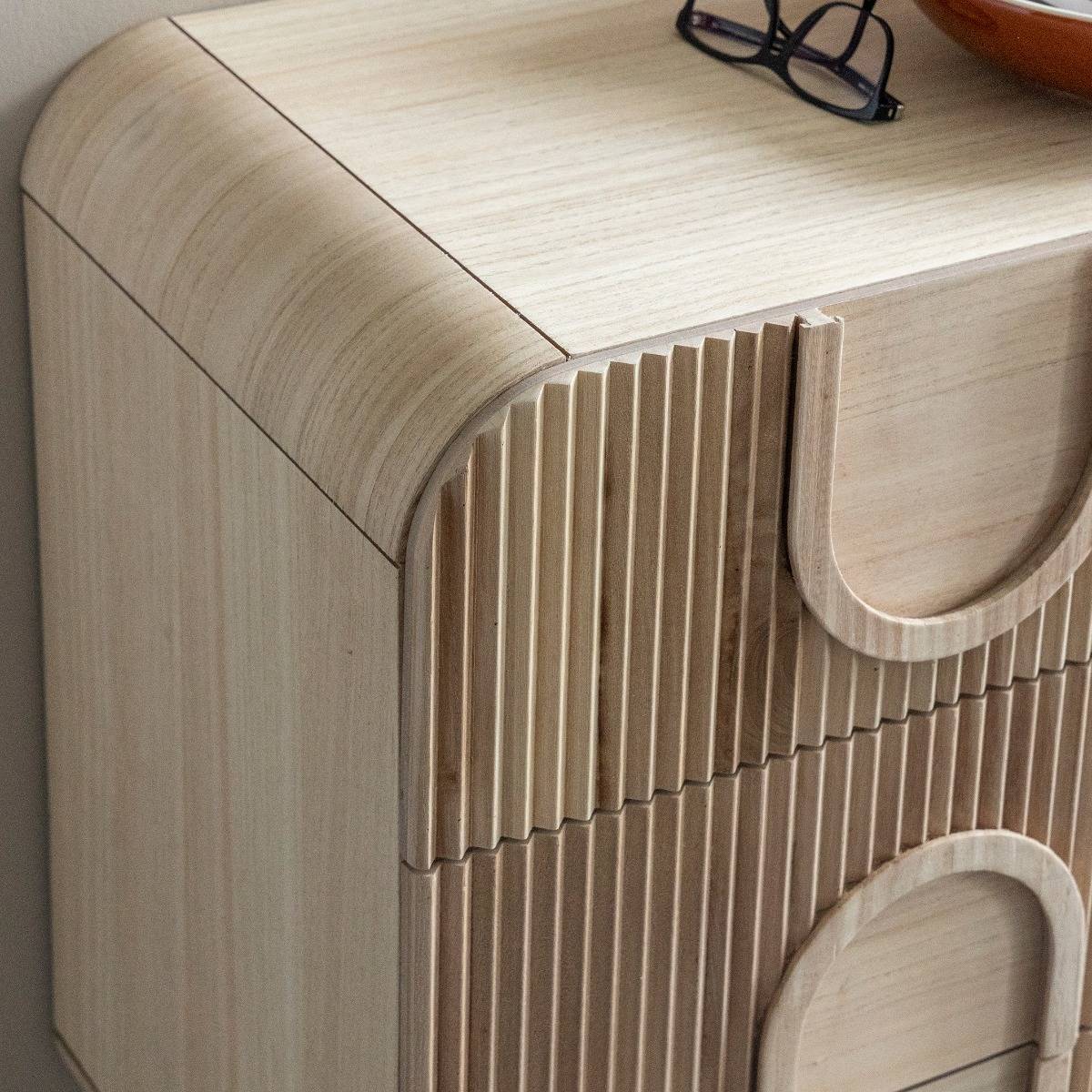 Commode en bois de paulownia Nilo