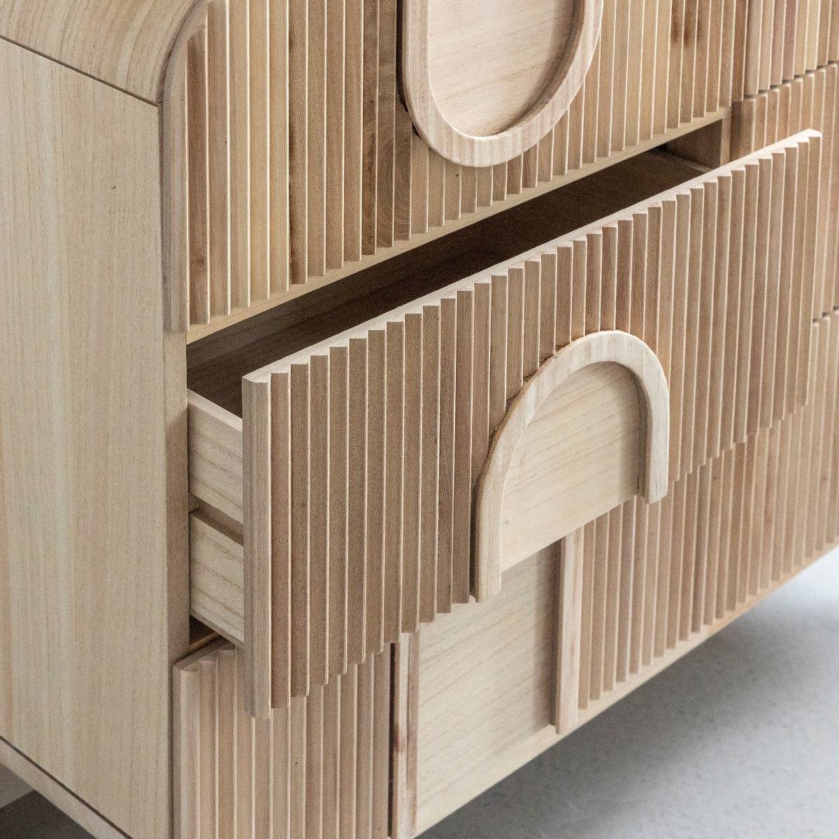 Commode en bois de paulownia Nilo