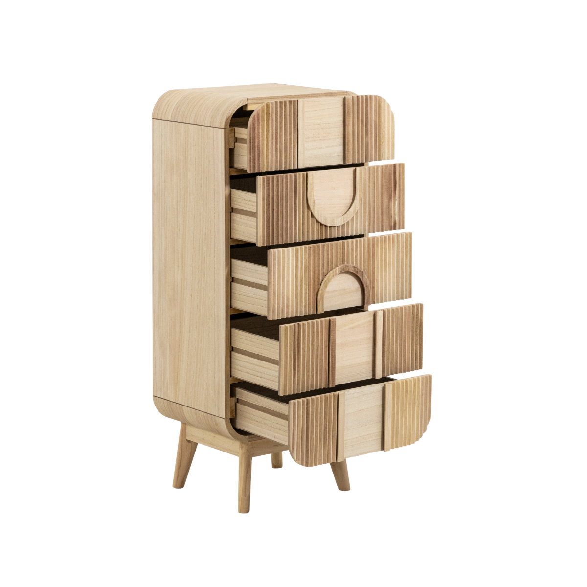 Chiffonnier en bois de paulownia Nilo