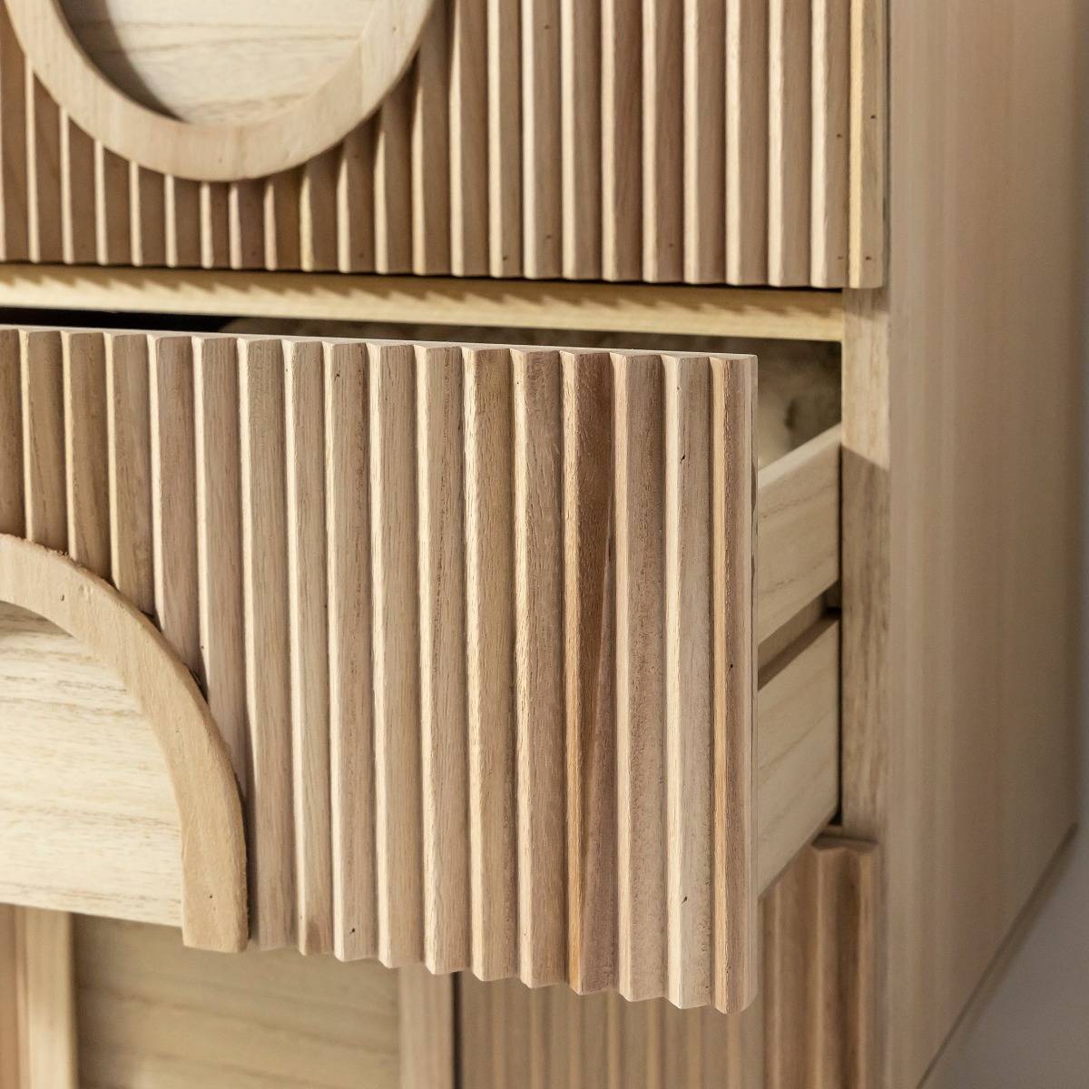 Table de chevet en bois de paulownia Nilo