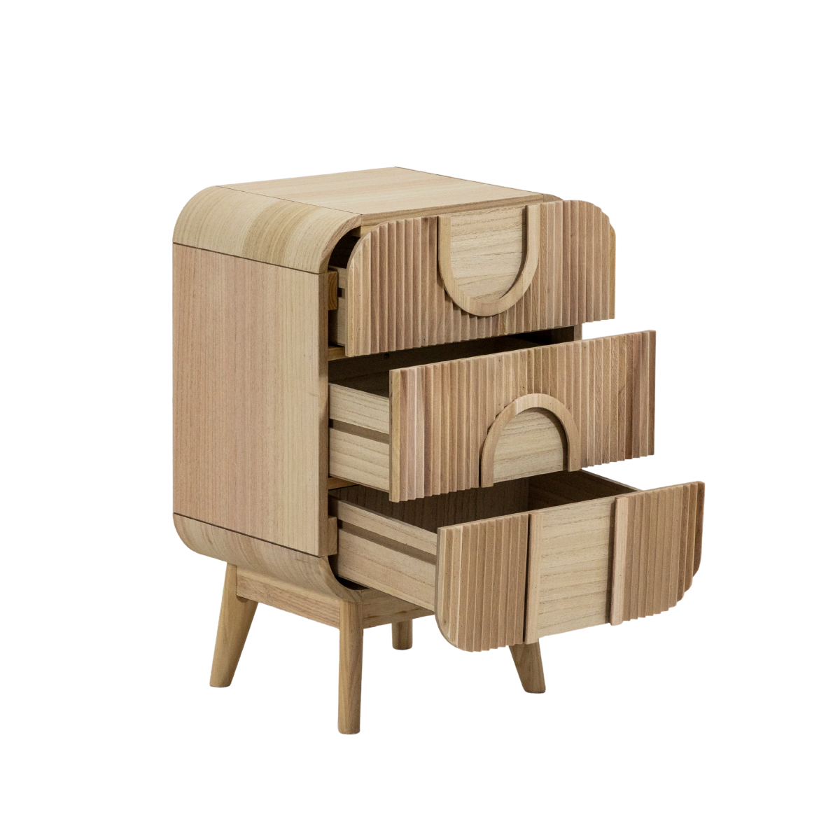 Table de chevet en bois de paulownia Nilo