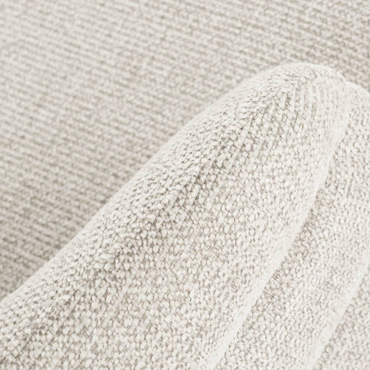 Chaise en tissu écru et pied central en métal beige Florine (lot de 2)