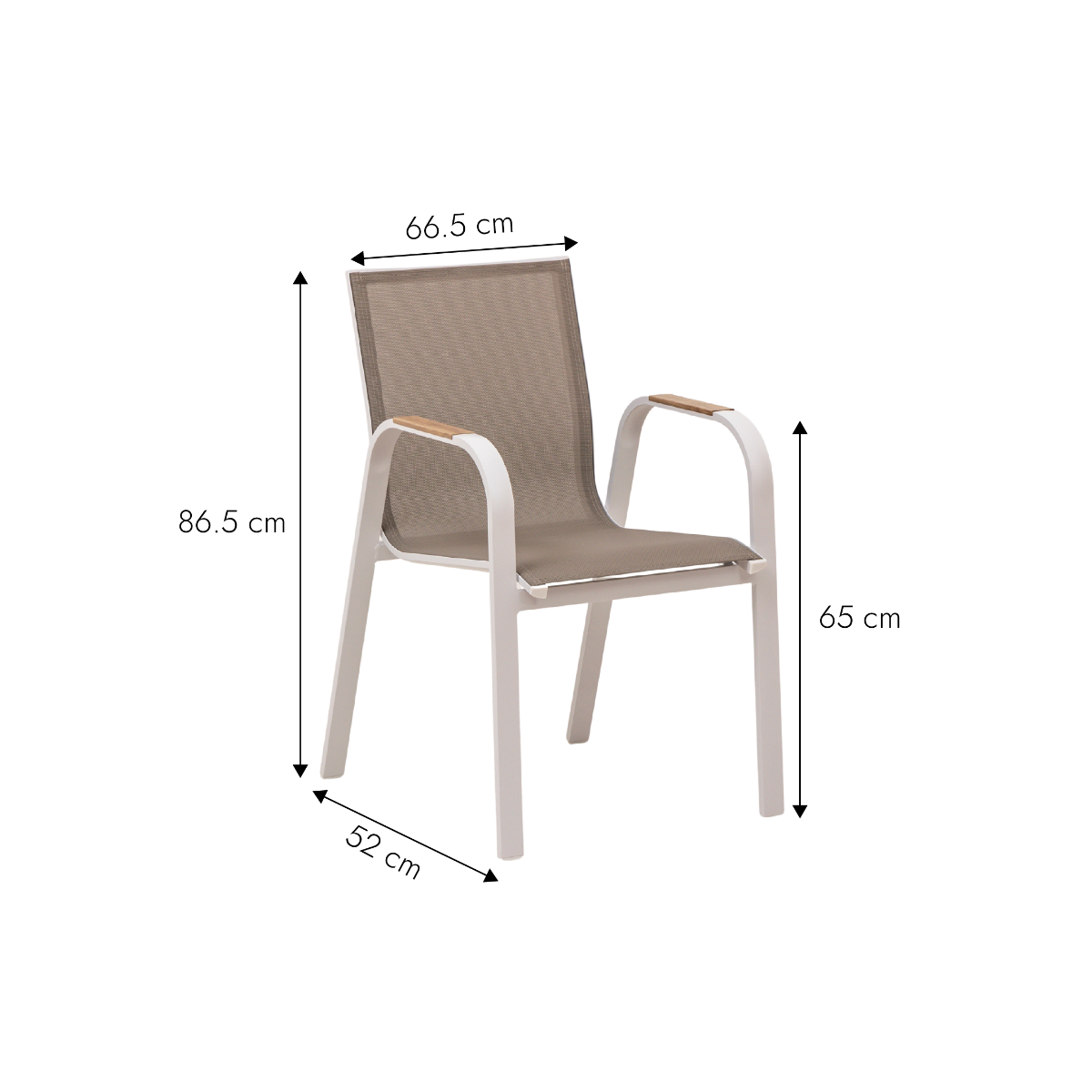 Chaise de jardin taupe en aluminium Ayden (lot de 2)