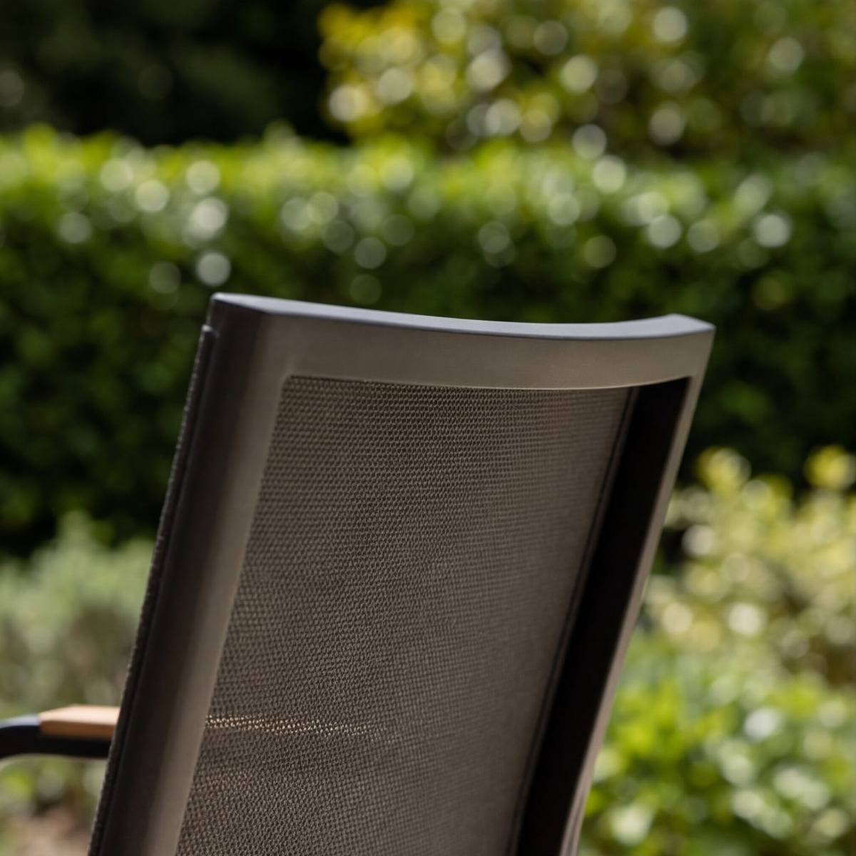 Chaise de jardin en aluminium gris foncé Ayden (lot de 2)