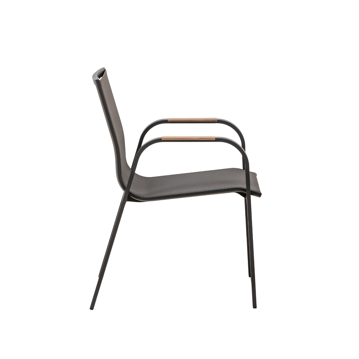 Chaise de jardin en aluminium gris foncé Ayden (lot de 2)