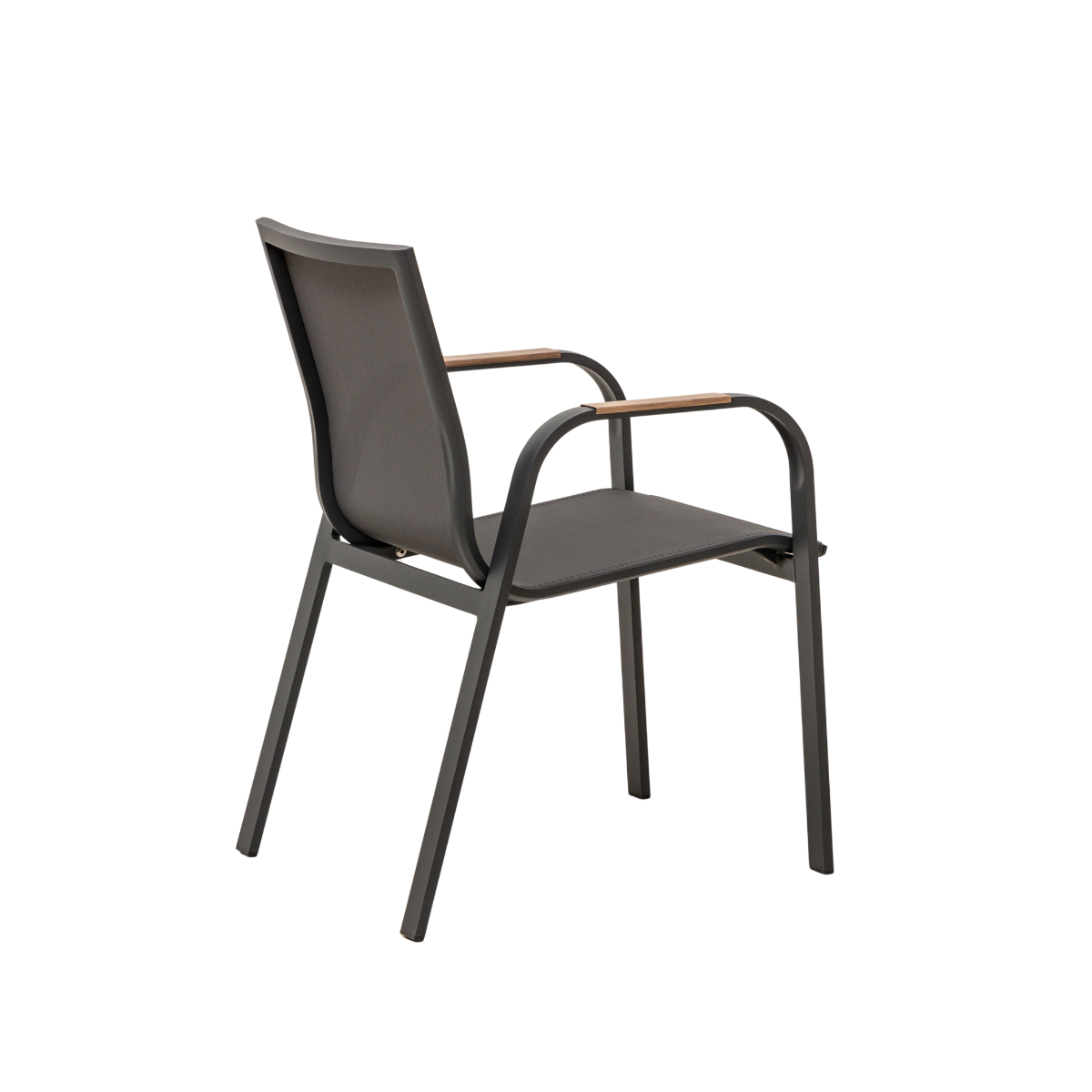 Chaise de jardin en aluminium gris foncé Ayden (lot de 2)