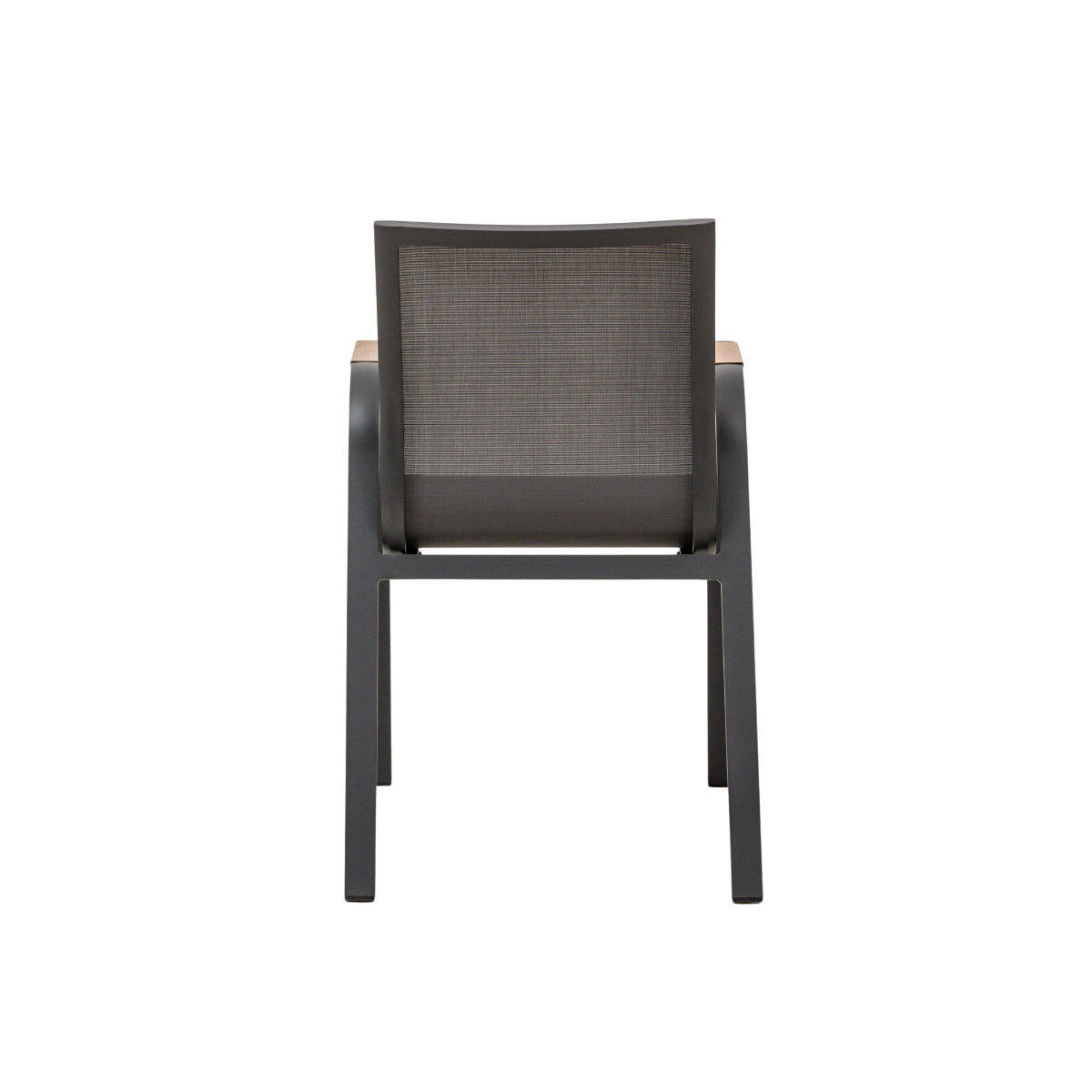 Chaise de jardin en aluminium gris foncé Ayden (lot de 2)