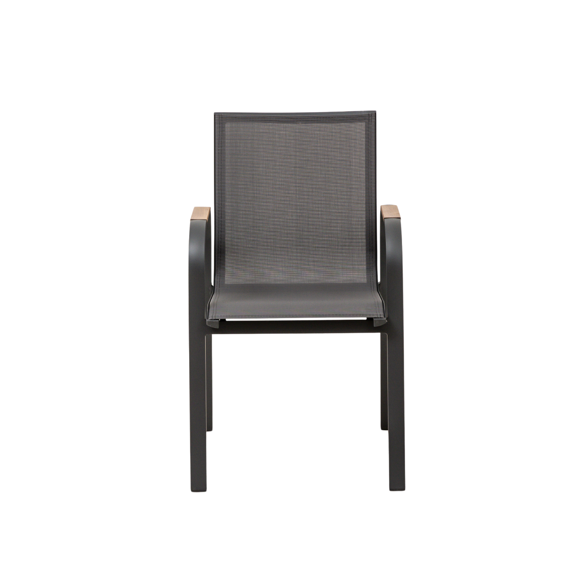 Chaise de jardin en aluminium gris foncé Ayden (lot de 2)