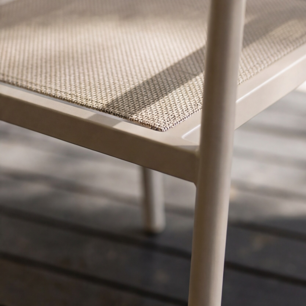 Chaise de jardin en aluminium taupe Kaïa (lot de 2)