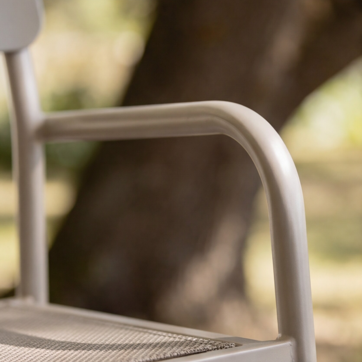 Chaise de jardin en aluminium taupe Kaïa (lot de 2)