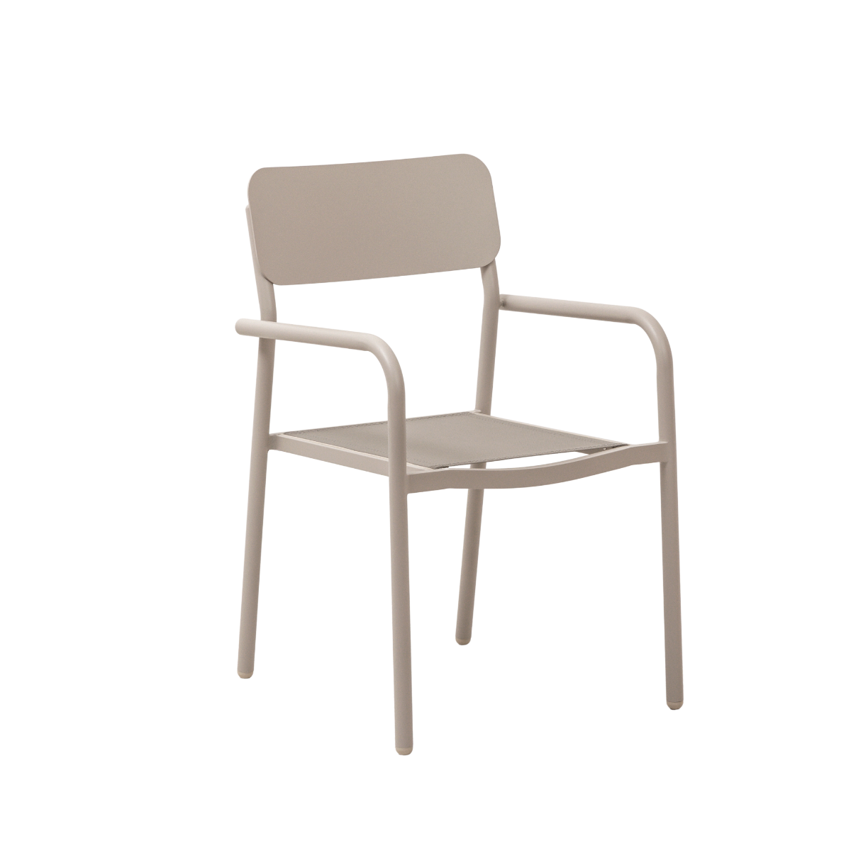 Chaise de jardin en aluminium taupe Kaïa (lot de 2)