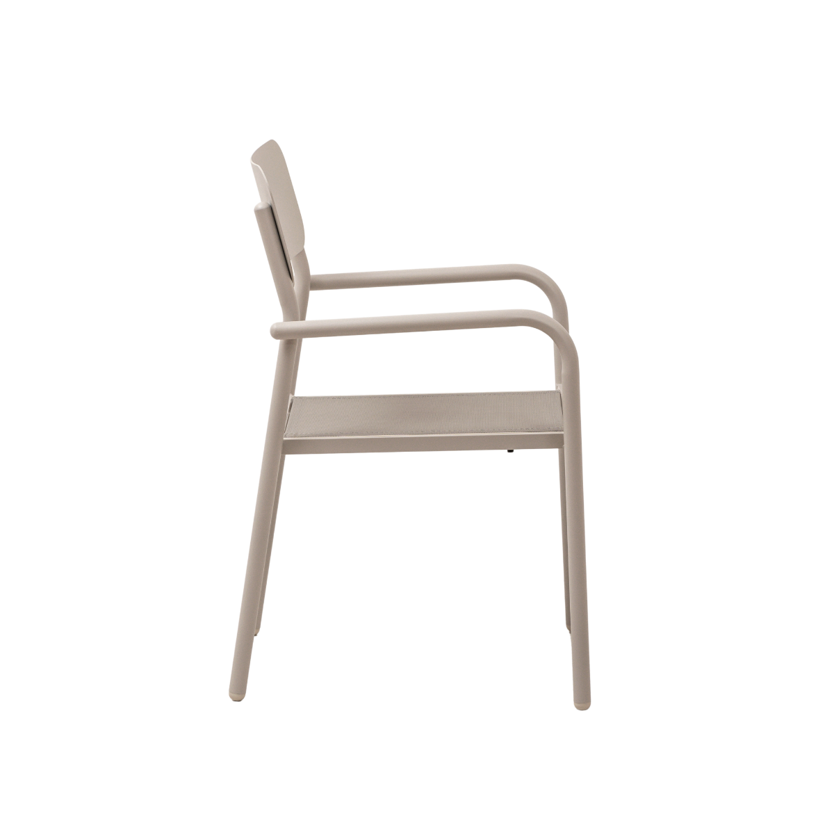 Chaise de jardin en aluminium taupe Kaïa (lot de 2)