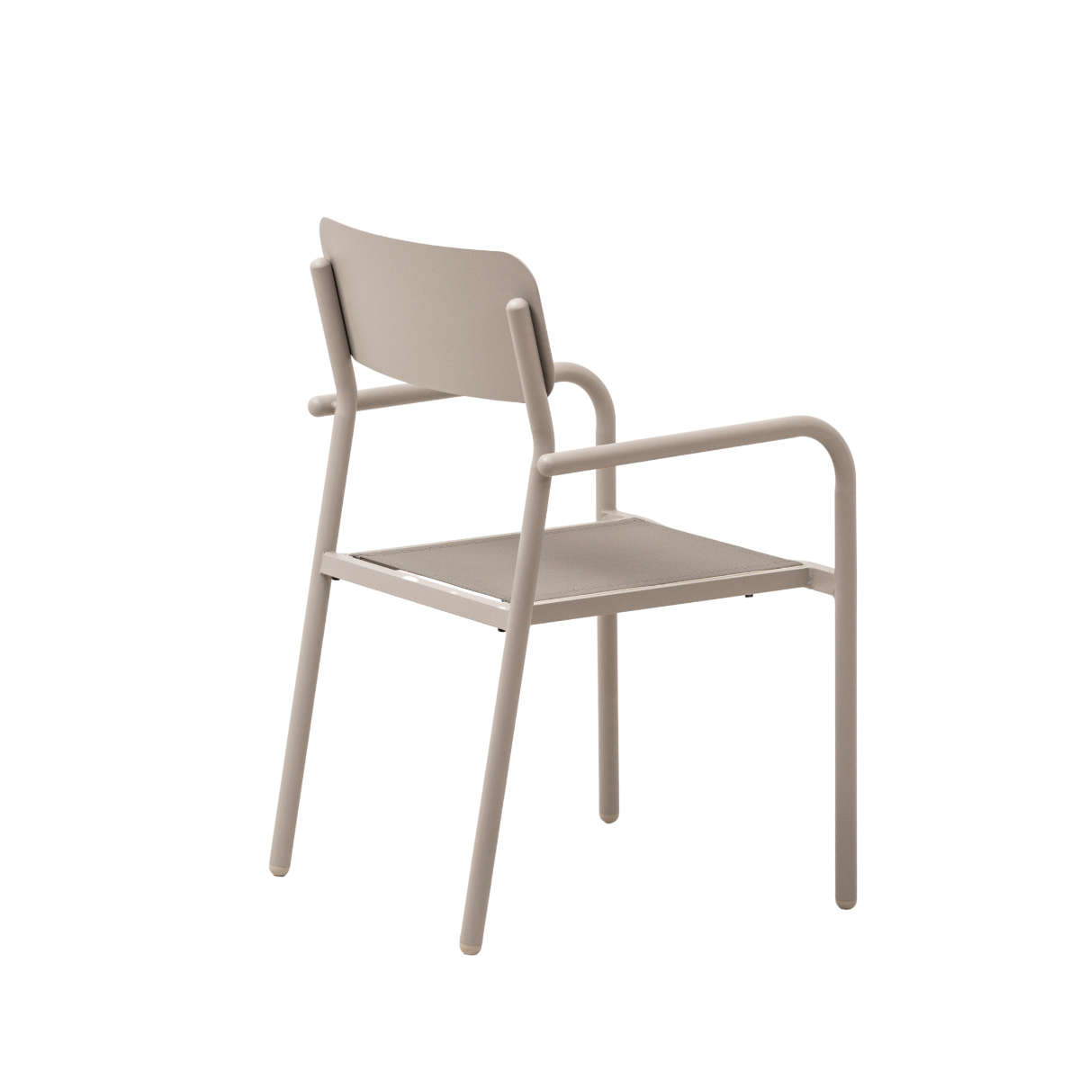 Chaise de jardin en aluminium taupe Kaïa (lot de 2)