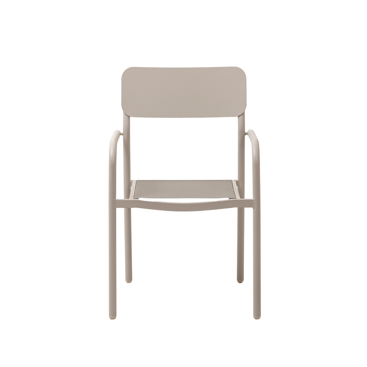 Chaise de jardin en aluminium taupe Kaïa (lot de 2)