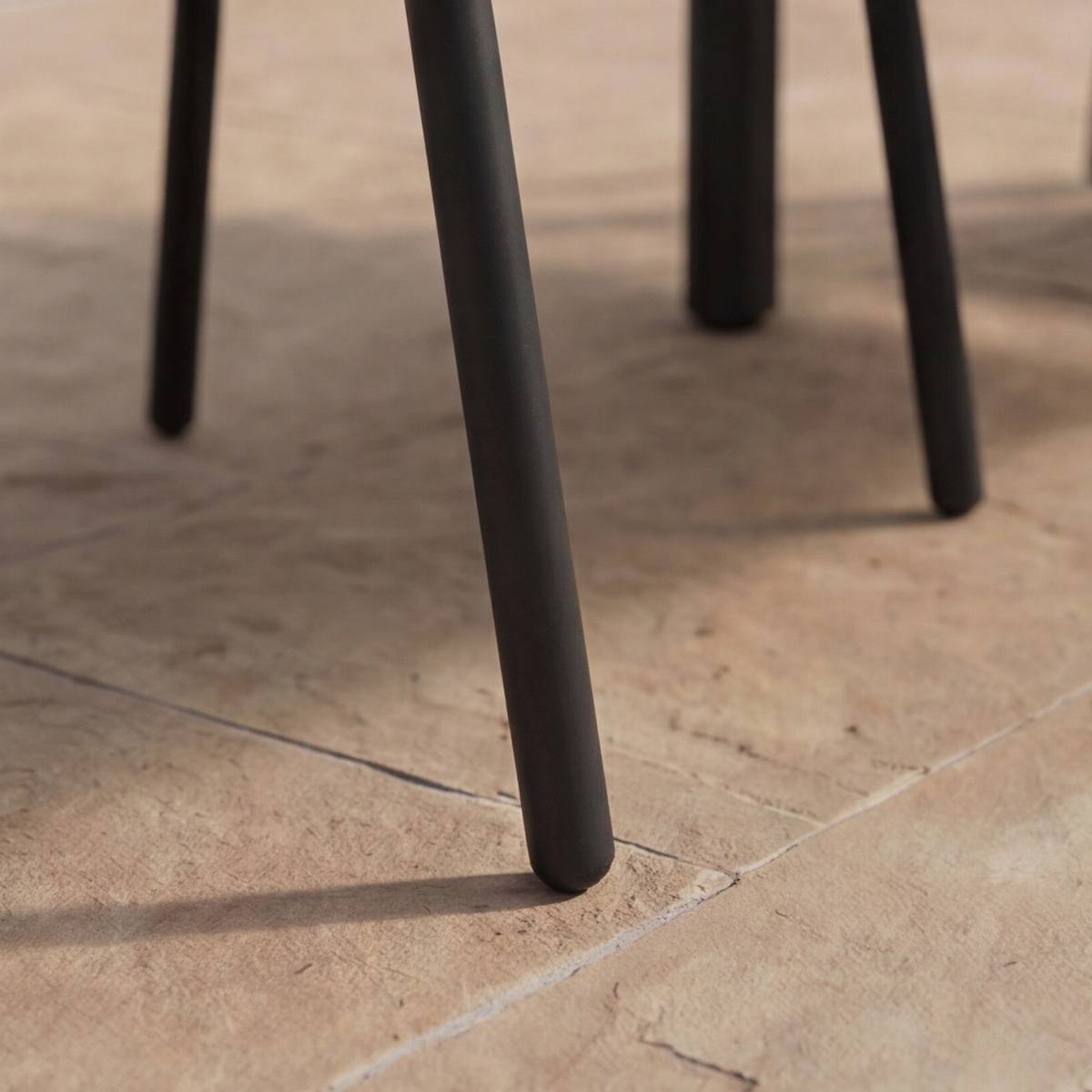 Chaise de jardin en aluminium gris  Kaïa (lot de 2)