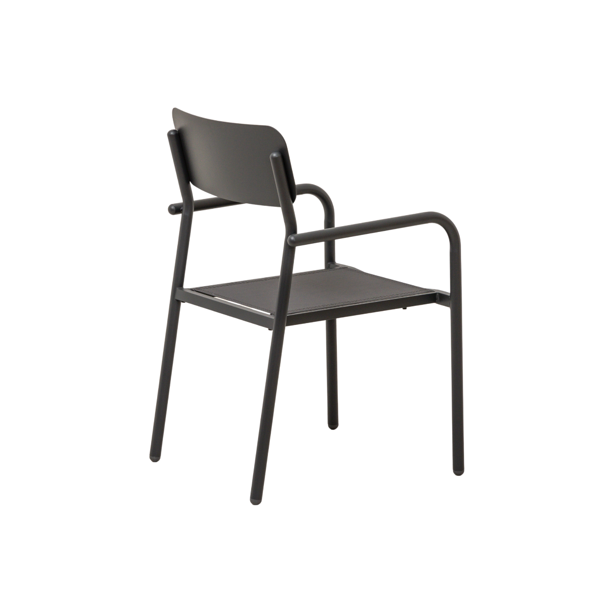 Chaise de jardin en aluminium gris  Kaïa (lot de 2)