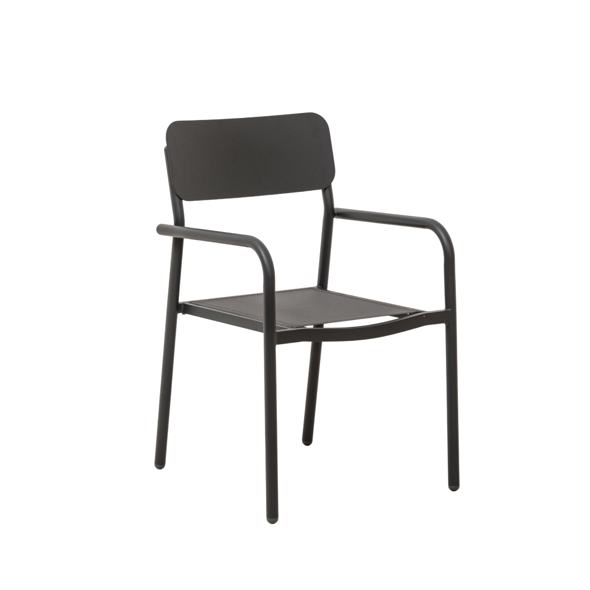 Chaise de jardin en aluminium gris  Kaïa (lot de 2)