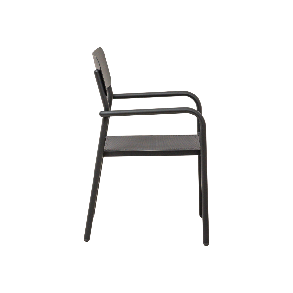 Chaise de jardin en aluminium gris  Kaïa (lot de 2)