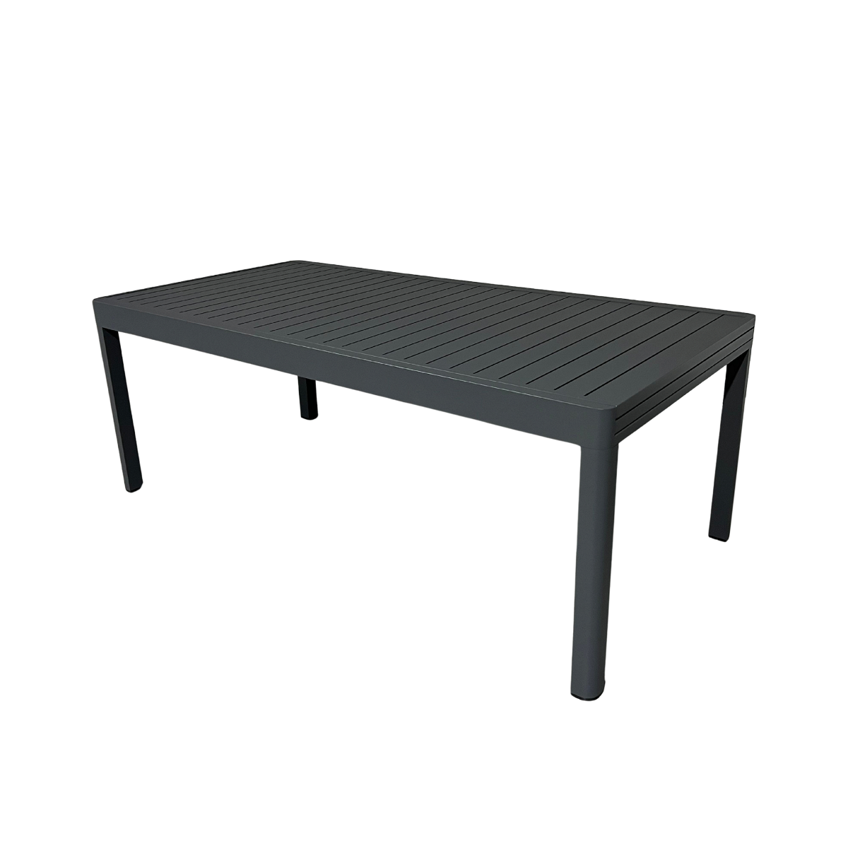 Table de jardin en aluminium rectangulaire gris Kaïa