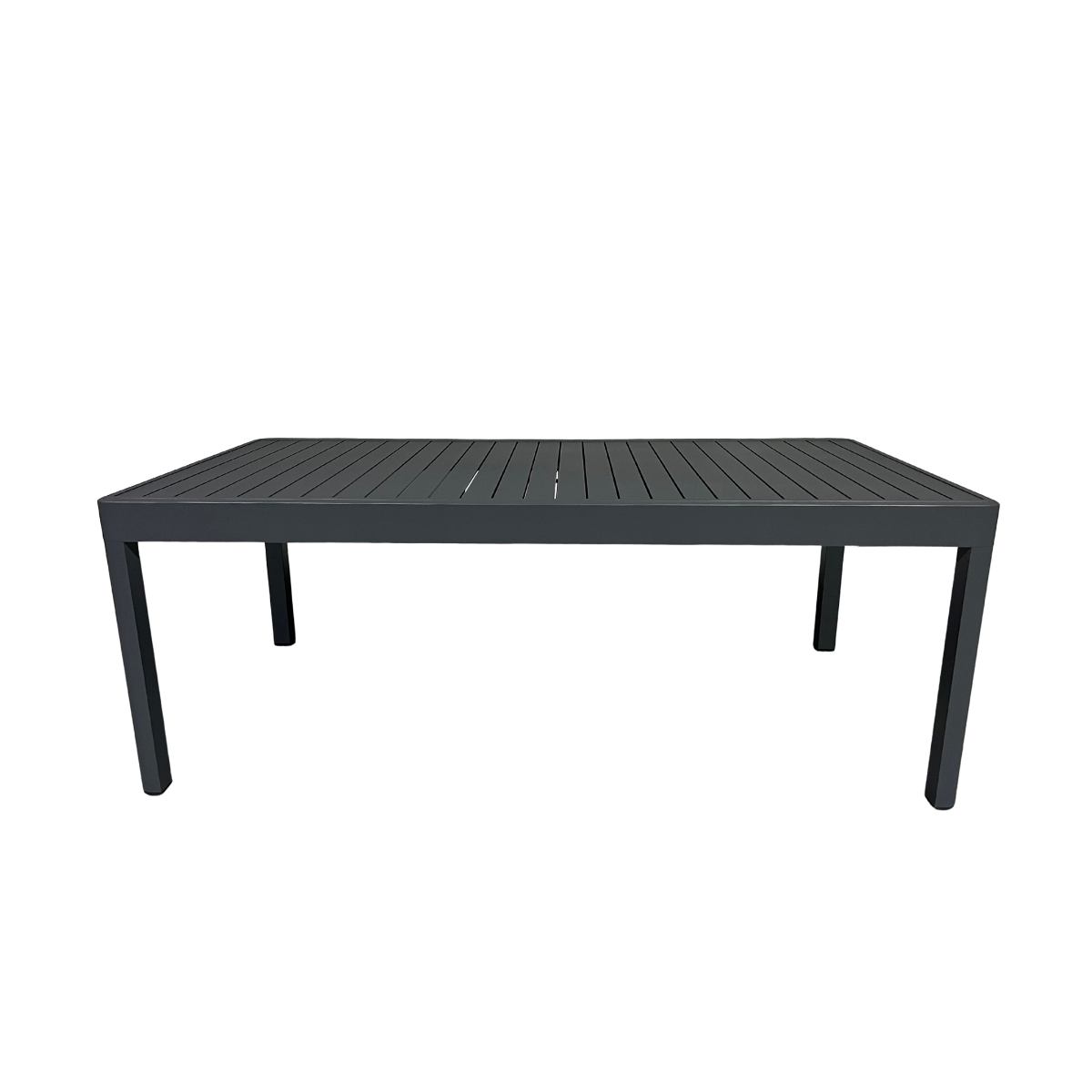 Table de jardin en aluminium rectangulaire gris Kaïa