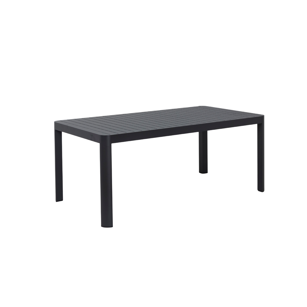 Table de jardin grise en aluminium Kaïa