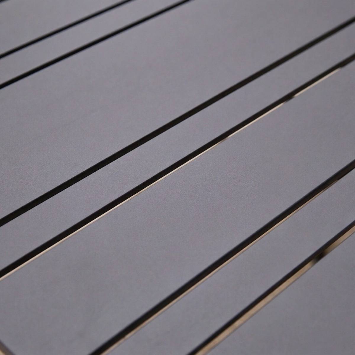 Table de jardin en aluminium gris Kaïa