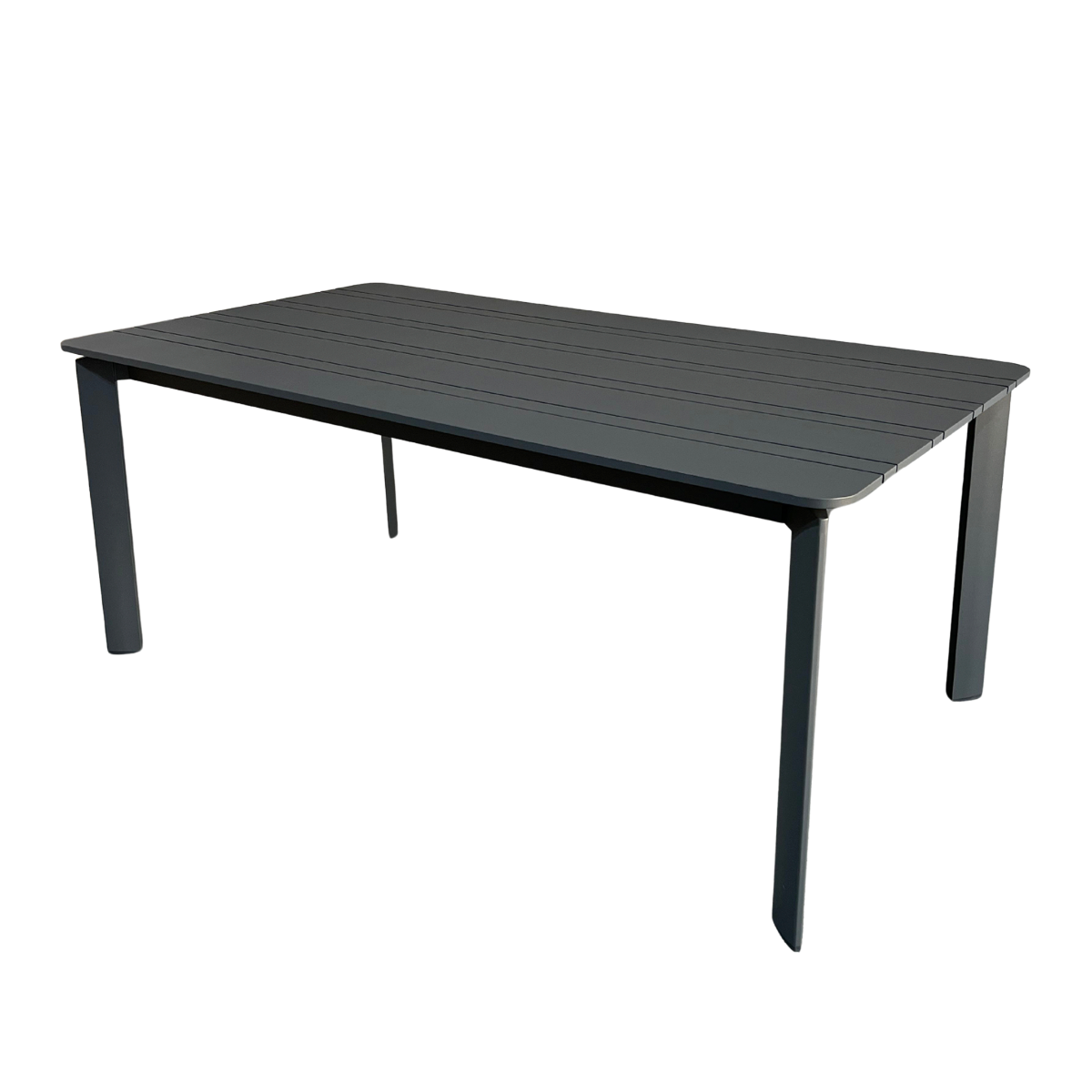 Table de jardin en aluminium gris Kaïa